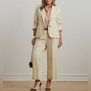 Ralph Lauren Linen Blend Twill Pant Suit